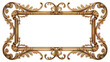 © Sumiya - Golden baroque ornamental frame. Antique gold frame isolated on white background