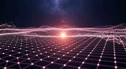Abstract Network Digital Landscape.