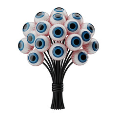 Eyeball bouquet halloween decoration spooky eye flowers on transparent background