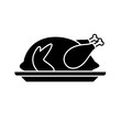 © KOBAD - turkey, roast, icon, vector, clipart, silhouette, food, meal, dinner, poultry, cooked, graphic, design, illustration, black, white, feast, thanksgiving, holiday, bird, kitchen, cuisine, editable, isol