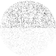 Wall Mural - sprayed black half circle form .graffiti art design . noise dispersion circle . spray effect .grunge