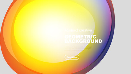 Wall Mural - abstract geometric background features vibrant color gradients. circular shapes overlap creating dyn