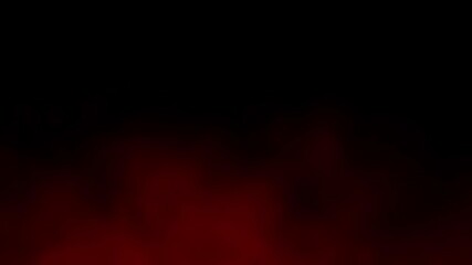 Wall Mural - Dense red smoke, fog, or clouds slowly rise from bottom of frame, atmospheric and moody background for horror or fantasy titles