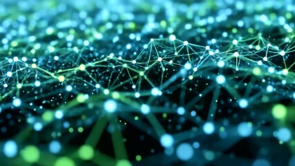 Abstract network animation depicting data connection, internet and technology visuals