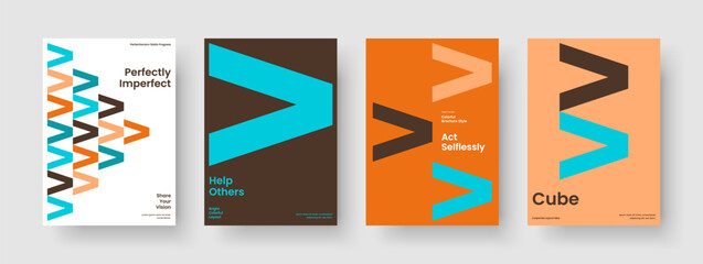 Canvas Print - geometric poster layout. modern report template. creative brochure design. flyer. business presentat