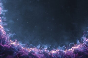 Wall Mural - Dark background with pink and purple smoke