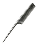 Metal rat tail comb with pointed tip
