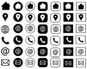 web icons set, Web icons set, website icons set, business card icons set, contact us icons set, symbol of contact us, web icons set for mobile or computer  