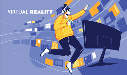 VR technology takes you beyond screens into limitless digital environments background