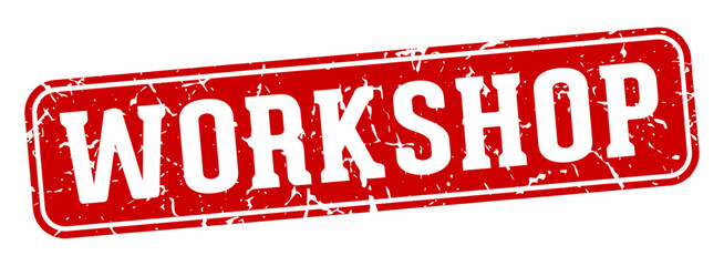 workshop rectangular sign. workshop stamp