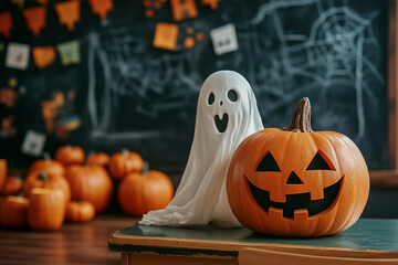 Wall Mural - Halloween event preparation made with generative AI