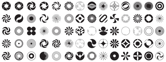 set of vector abstract halftone circle textures. grunge round frames, pop art gradient dots., circul