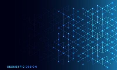 Wall Mural - Abstract technology background with a geometric pattern of triangle shapes