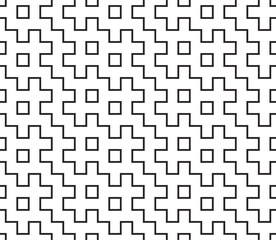 Repeating pattern of squares and connected line segments