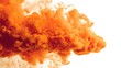 © Sumen - Abstract orange smoke cloud dissolving in water, isolated on white background