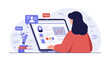 © ALLmost - A woman analyzes data and user profiles on a laptop, symbolizing online learning and professional growth.