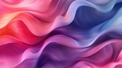Wall Mural - Abstract waves with smooth transitions of pink, purple, and blue — website design, presentation backgrounds, creative projects.