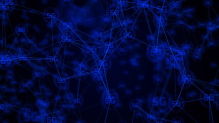 5g network digital technology background