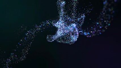 Wall Mural - Abstract colorful glowing particles shimmer and fade across the screen in an endless loop, creating a vibrant sparkle effect colorful, celebration, dynamic