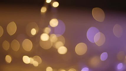 Wall Mural - Abstract motion of soft focus bokeh lights, creating a serene, peaceful background, seamlessly looping light, tranquil, design