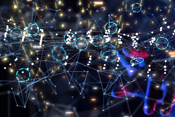 conference Digital Network and data concept 3d