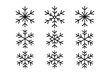 © mario - Set of Snowflake Icons Thin Outline Style, Editable Stroke Vector Pack for Winter, Holiday Decoration, Web Design, Cards, Apps, Books, Transparent Background, Cartoon Illustration