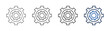 © berkah icon - Outline icon set engineering with double gear design