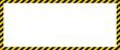 © creativeKawsar - black yellow caution stripes square frames. Warning tape with yellow and black Diagonal stripes rectangle square box frame. Safety attention or warning labels symbol
