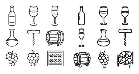 Wine Icons Sketch