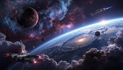 planet with space