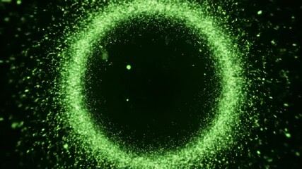 Wall Mural - Abstract Green Sparkle Energy Burst Expanding Loop website, corporate, innovation