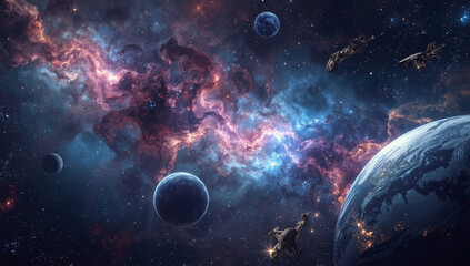 earth and space