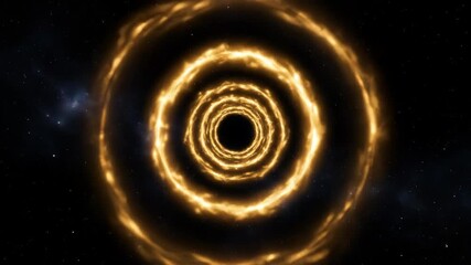 Wall Mural - Abstract Golden Light Tunnel Expands and Contracts Cyclically in a Seamlessly Looping Futuristic Background smooth, energy, Seamlessly Looping