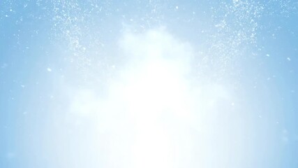 Wall Mural - bright white glowing dust gently rises and disperses against a soft, light gradient, forming a seaml
