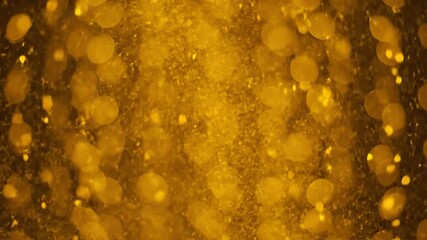Wall Mural - bright yellow glowing particles rise and fall like weightless dust, creating a soft, warm, seamlessl