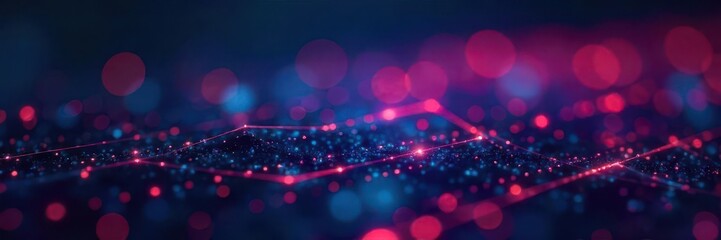 Abstract digital coding background with glowing lines and geometric shapes, concept, software