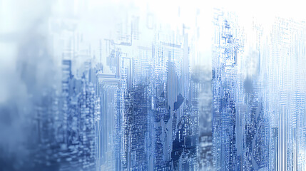 Wall Mural - Abstract Cityscape Through Technological Lens