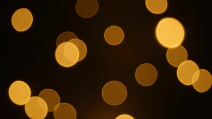 Wall Mural - Abstract golden bokeh spheres gently floating and pulsating, creating a mesmerizing, seamlessly looping light background subtle, event, digital