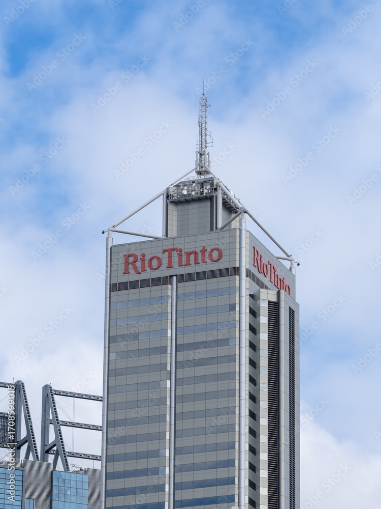 Perth Rio Oc Perth, Australia - August 27, 2025: Rio Tinto corporate office in Perth ...