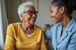 © Yuliia - Title: A Granddaughter's Compassionate Care for her Elderly African American Grandmother in a Nursing Home
