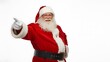 © Mtiz Effects - Santa Claus Pointing – Traditional Christmas Costume on White Background