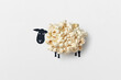 © Yaroslav Danylchenko/Stocksy - Popcorn sheep illustration on white background