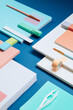 © AUDSHULE/Stocksy - Desk materials mock up
