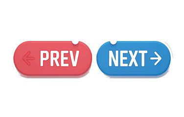 Prev & Next Buttons Modern UI Design Elements for Websites and Apps