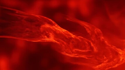 Wall Mural - Abstract red and orange liquid light flares pulse and flow like slow-motion lava in a mesmerizing, seamlessly looping video creative, glow, corporate