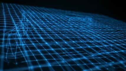 Wall Mural - A futuristic light grid expands and pulses in a structured, seamlessly looping abstract motion graphic abstract, pulses, bright