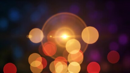 Wall Mural - Abstract Flare with Bokeh Circles Rising Festive Loop subtle, joy, bokeh