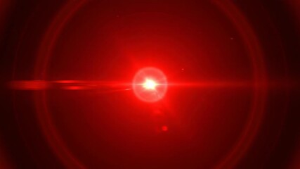 Wall Mural - A seamlessly looping video presents a fiery red circular flare radiating concentric rings outwards against a subtle gradient, evoking a powerful abstract energy field futuristic, fantasy, presentation