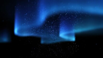 Wall Mural - Abstract blue and white glowing particles slowly merge and drift, creating a serene, seamlessly looping aurora borealis effect drift, relaxation, serene aurora borealis effect