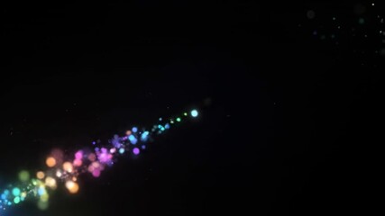 Wall Mural - Abstract colorful glowing particles shimmer and fade across the screen in an endless loop, creating a vibrant sparkle effect smooth transition, presentation, overlay